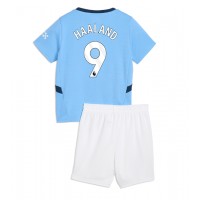 Echipament fotbal Manchester City Erling Haaland #9 Tricou Acasa 2024-25 pentru copii maneca scurta (+ Pantaloni scurti)